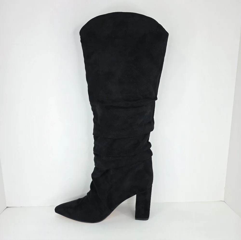 Marc Fisher Fadwa Fadora Slouchy Layered Pointed Block Boot Heel Women's Size 8M
